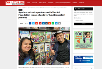 Ananya Vahal and Carlos Perez at Syndicate Comics with Lung Girl